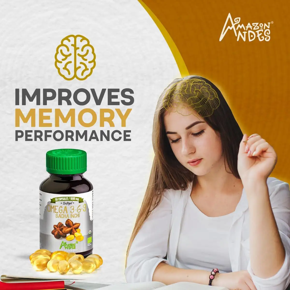Sacha Inchi Capsules l Rich Source of Omega 3, 6 and 9 l Essential Fatty Acids l Odorless 60 x 1000mg Softgel Pills l Organic Certified l Sustainably sourced l Amazon Andes - Imagen 4